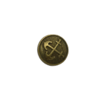 20 line ANCHOR METAL BUTTON BRASS ANTQUE